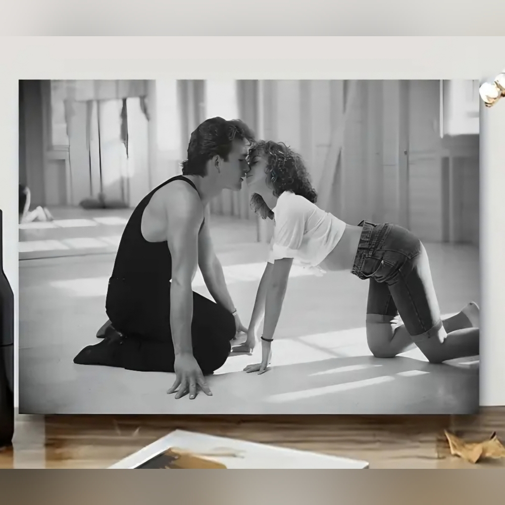 Classic Dirty Dancing Movie Scene/ Black and White Canvas  Art Print